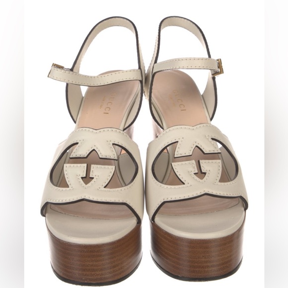 Gucci Leather Platform Sandals